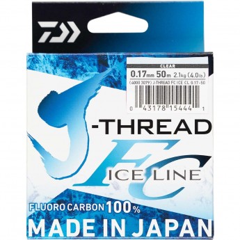 Леска DAIWA J-Thread Fluoro Carbon Ice Line 50м 0.29мм (прозрачная)