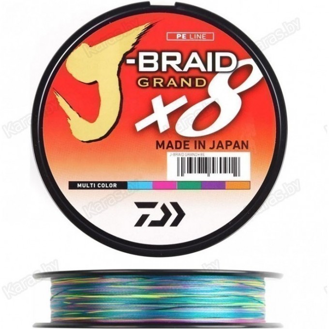 Шнур DAIWA J-BRAID GRAND X8E 300М 0,35ММ MULTI COLOR 12795-135RU
